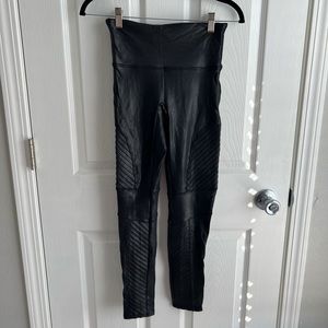SPANX Faux Leather Moto Leggings